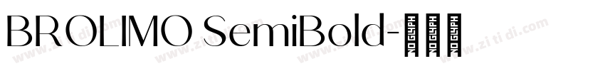 BROLIMO SemiBold字体转换